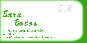 sara botos business card