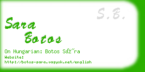 sara botos business card